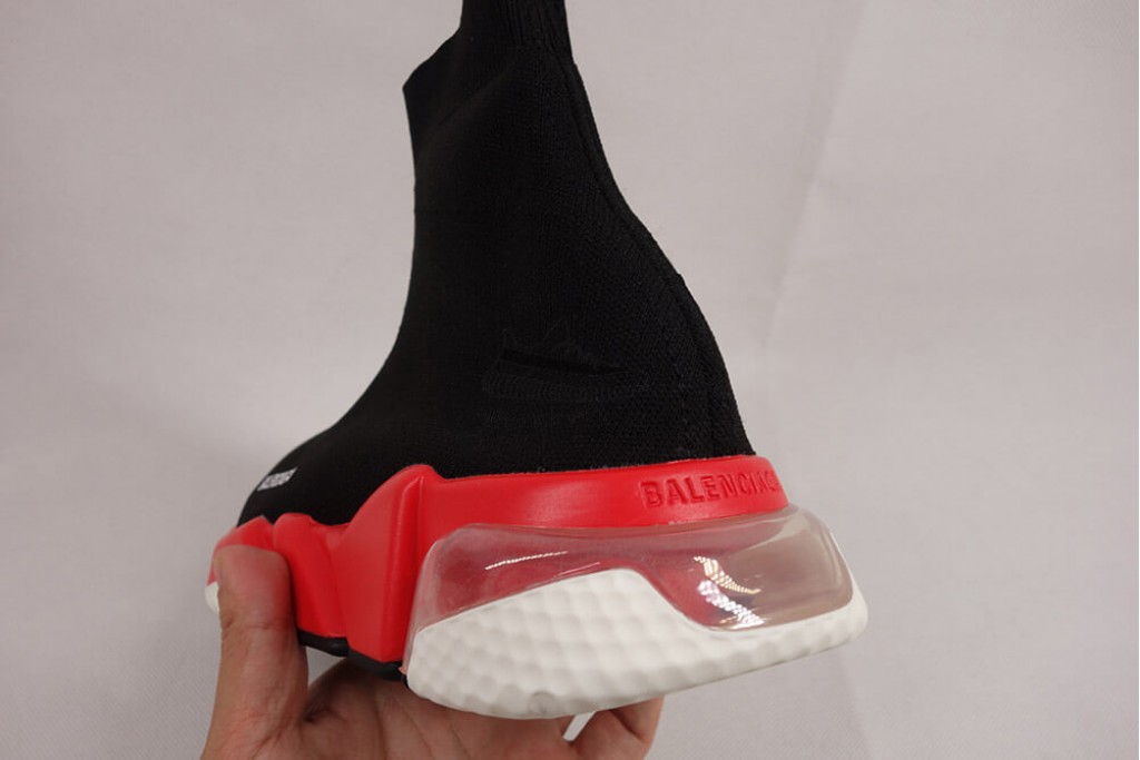 bc speed trainer clear sole red