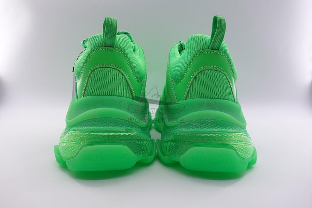 bc triple s clear sole trainer neon green