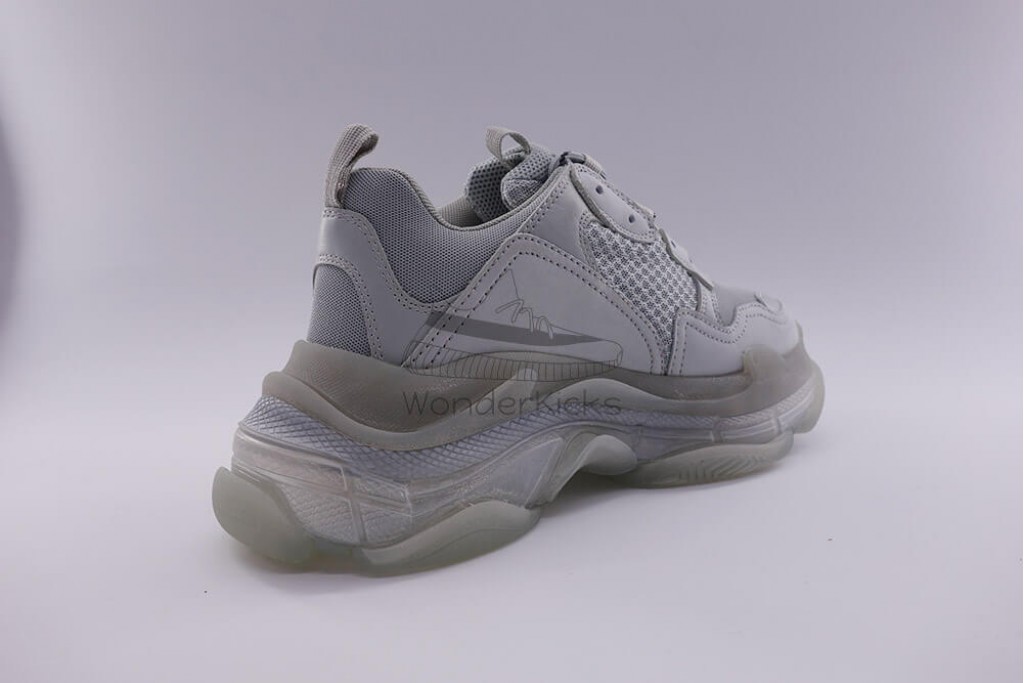 bc triple s clear sole trainer grey