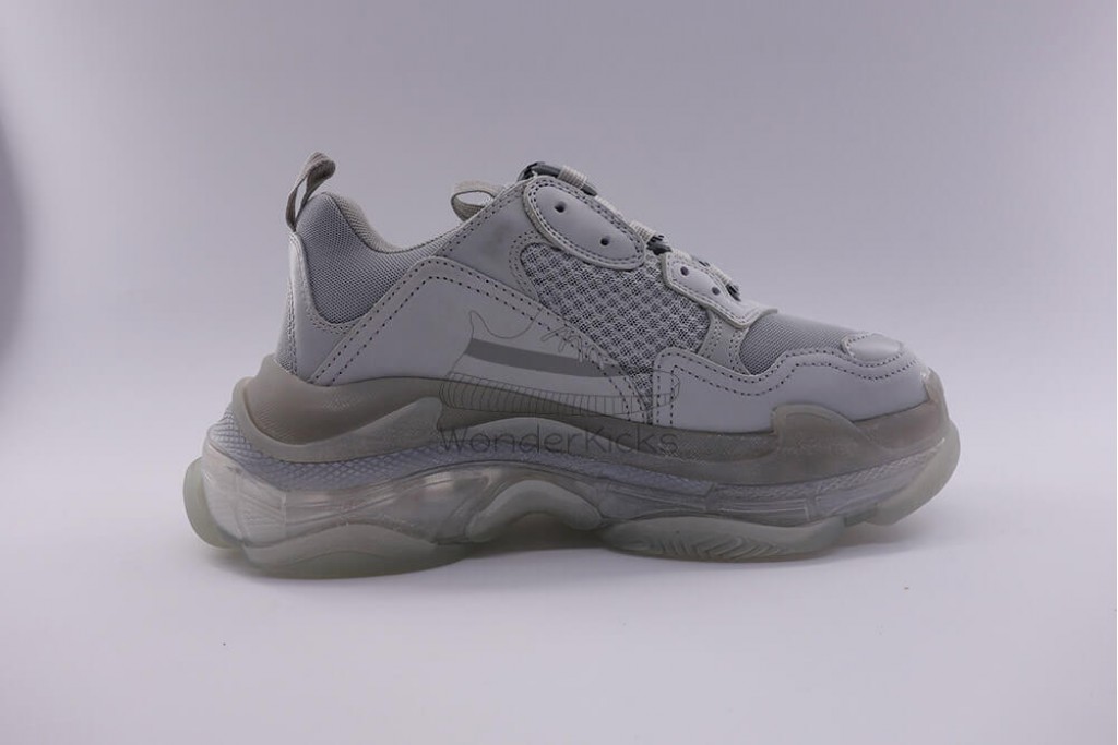 bc triple s clear sole trainer grey