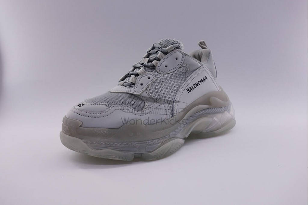 bc triple s clear sole trainer grey