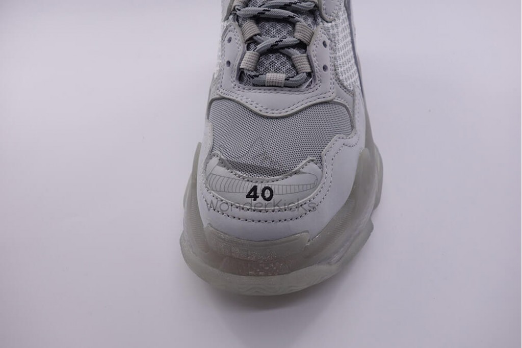 bc triple s clear sole trainer grey