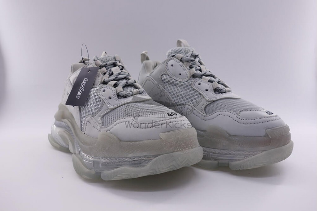 bc triple s clear sole trainer grey