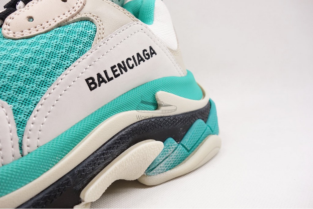 bc triple s trainer white grey turquoise