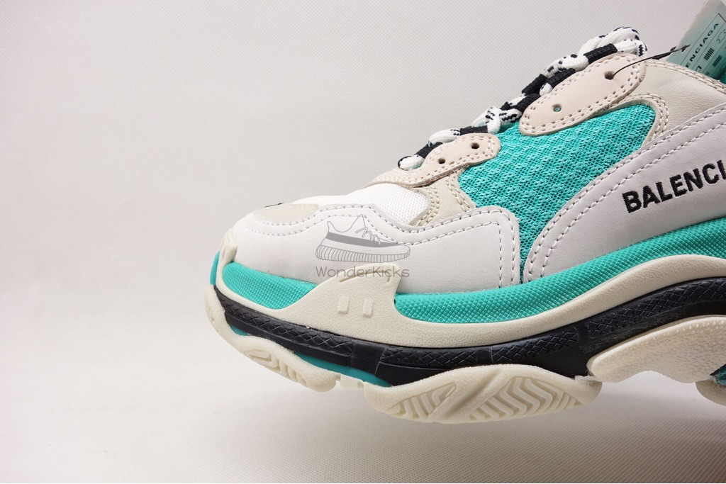 bc triple s trainer white grey turquoise