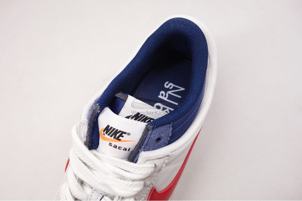 cortez 4.0 sacai white university red blue