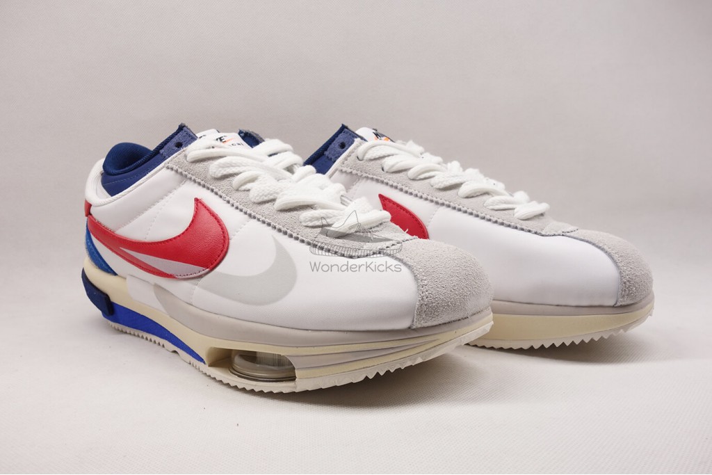 cortez 4.0 sacai white university red blue