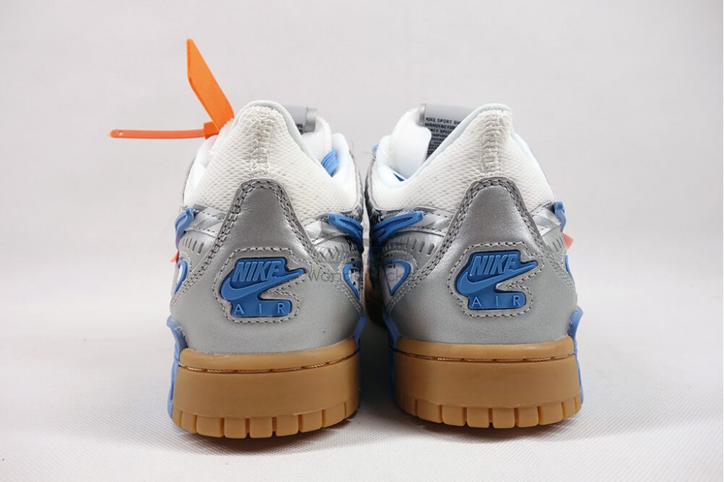 air rubber dunk off white unc