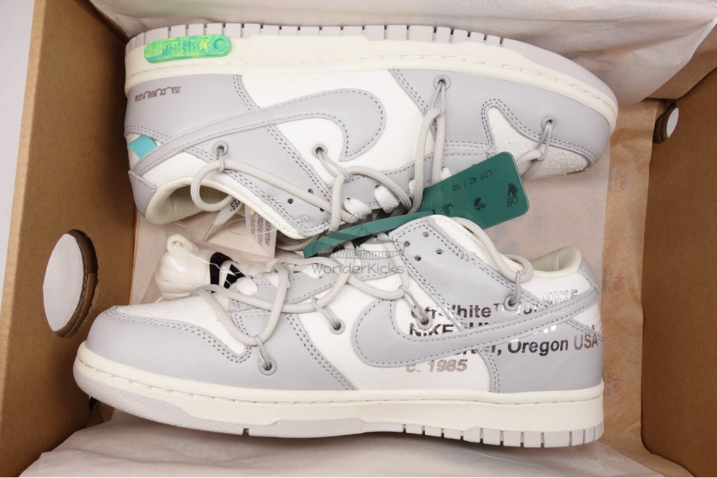 dunk low off white lot 42