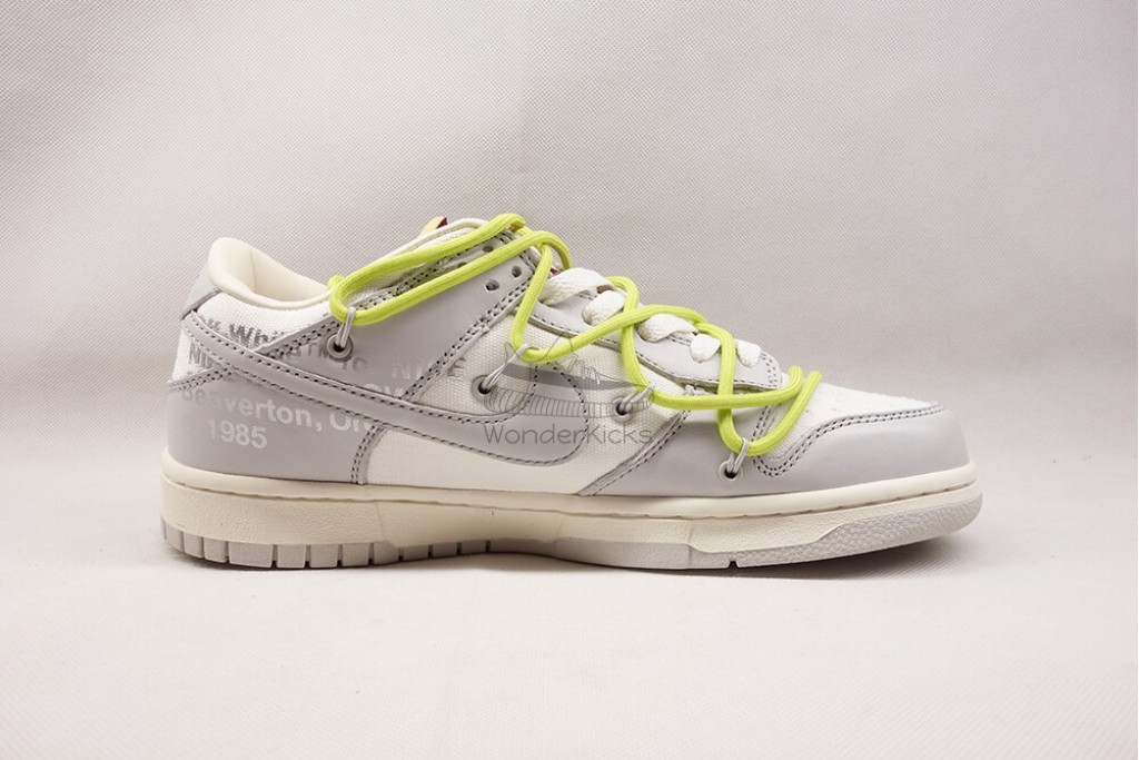 dunk low off white lot 8